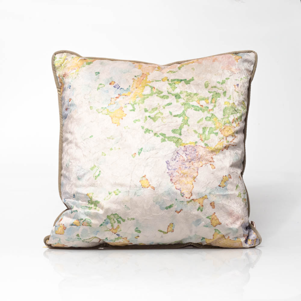 Holcombe Green and Peach Cushion image 0