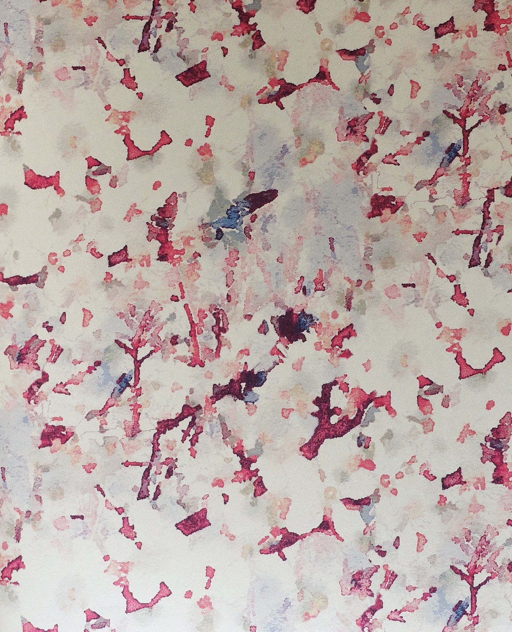 MELLOR - Pink, purple floral on cream pearl image 0