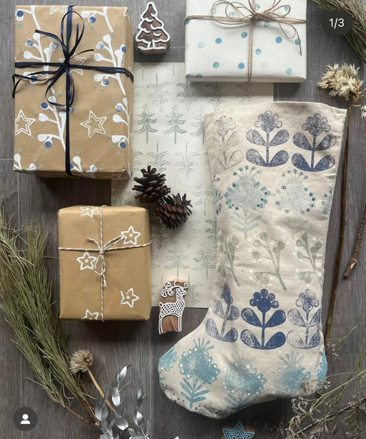 Christmas Block Printing Workshop at Holden Clough Nursery, Bolton by Bowland, Lancashire BB7 4PF on November 2nd.