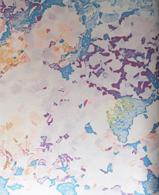 HOLCOMBE - Purple, blue hydrangea on cream pearl image 0