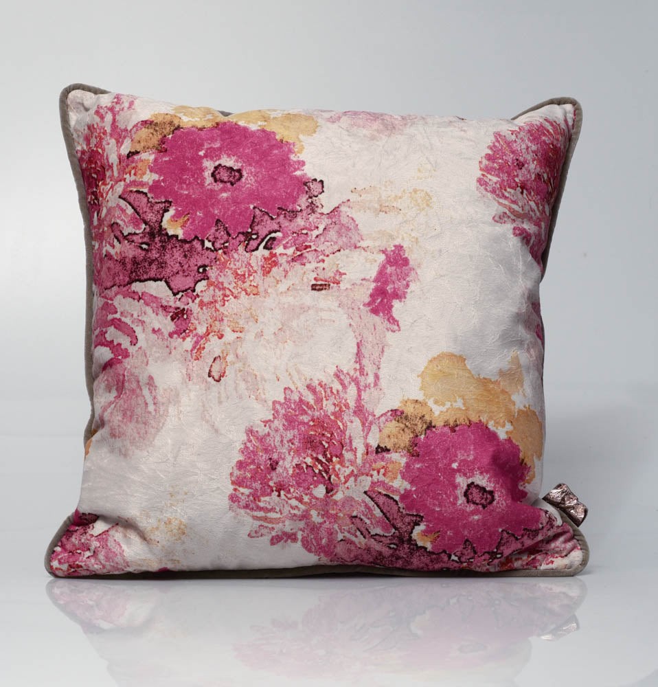 Beardwood Pink and Mustard Cushion image 0